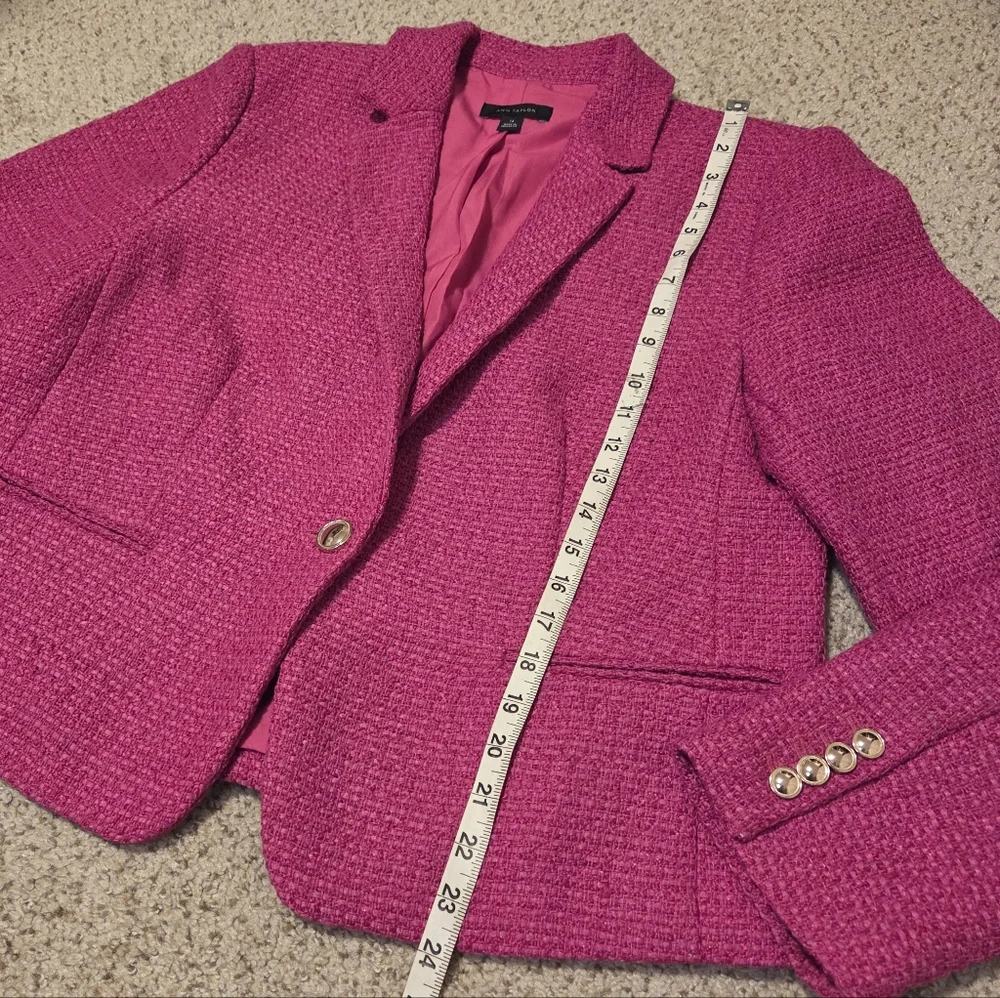 Ann Taylor Pink Tweed Blazer - Picture 8 of 9
